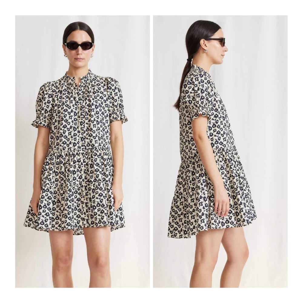 Apiece Apart | Las Alturas Mini Dress In Optic Floral  Cream | S